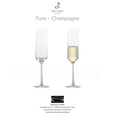 Zwiesel Glas PURE - Set 2 Calici Flute Champagne  h cm 25,2 - Rivenditore