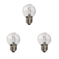 3x Low Energy Halogen Golfball 28W (40 watt equivalent) E27 Clear dimmable
