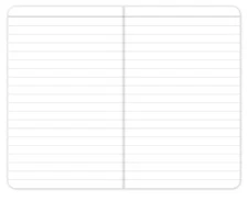 Field Notebook/Pocket Journal - 3.5"x5.5" Black Lined Memo Book 5PCS