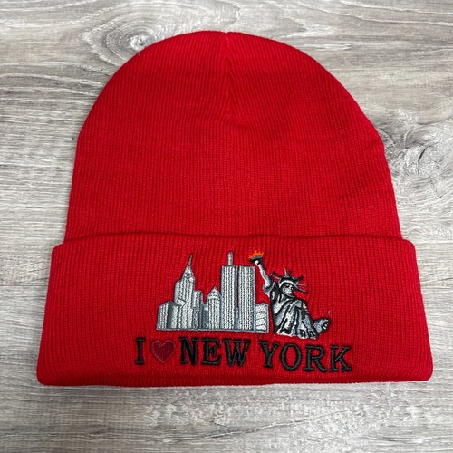 Supreme I Love NY Beanie Red FW17 fondo di magazzino con borsa New York Street Hip Hop nuovo - Foto 4 di 7
