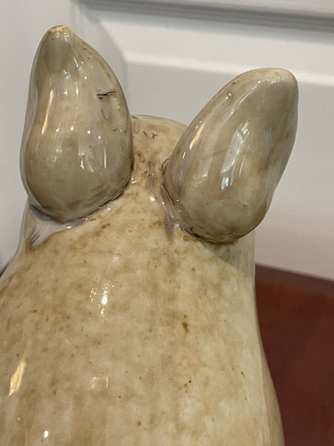 Whimsical Sitting Pig Ceramic Farmhouse Rustic Great Face Expression 8 in. High - Picture 10 of 24