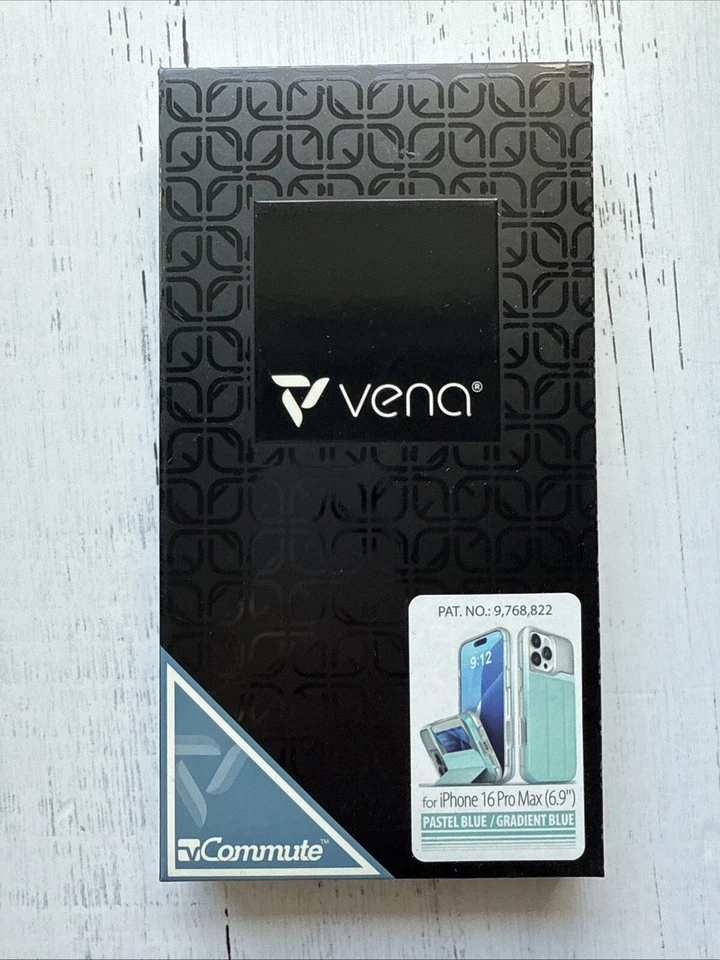 Vena vCommute Leather Wallet Case for iPhone 16 Pro Max New! Pastel Blue! - Image 2 of 3