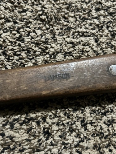 Antique Vintage Lamson & Goodnow #7 Butcher Block Large Meat Cleaver Hand Tool - Picture 10 of 13