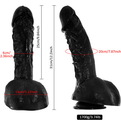 12.2 INCH Realistic Dildo Extra Large Balls Huge Penis Suction Big Dick Sex  Toys | eBay