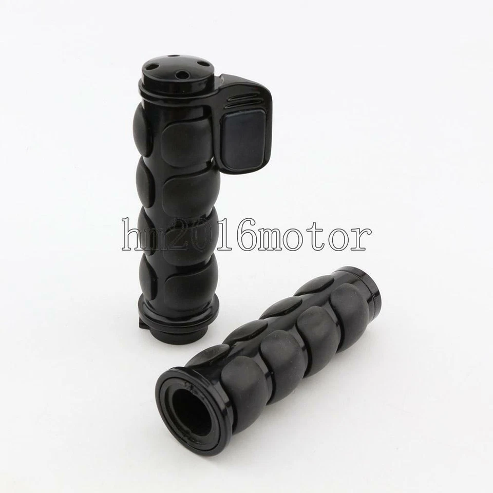 Empuñaduras de manillar negras de 1" para Harley-Davidson Road Street Glide FLHX Touring Foto 4 de 4