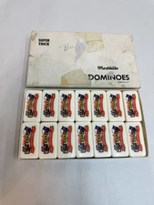 TEXAS 150TH  SESQUICENTENNIAL MARBLELIKE DOMINOES 1836-1986 28 Piece Set