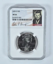 2004-D Kennedy Half Dollar MS66 NGC Special Label
