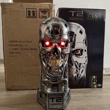 Sideshow Terminator T2 T800 Endoskull Life Size Bust Combat Version W/box