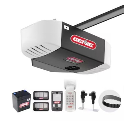 Genie 38959Y 1-1/4 HPc Ultra Quiet Belt Drive Garage Door Opener With Battery...