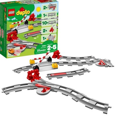 LEGO DUPLO Town Train Tracks 10882 Building Kit 23pcs Toy Bricks