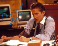 Michael Douglas Signed Autograph Wall Street 11X14 Photo BAS Beckett