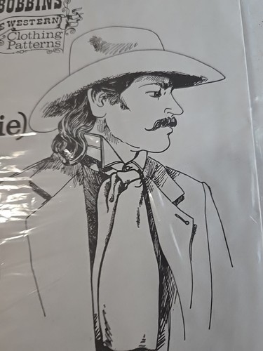 Buckaroo Bobbins Authentic Vintage Western Clothing Pattern Cravat Puff Tie New - Picture 2 of 5