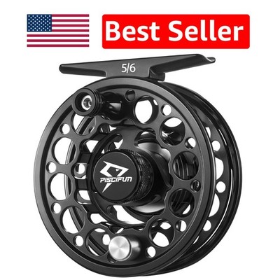 Sword Fly Fishing Reel, Silky Smooth Drag System, Black - 3/4 to 9/10 WT