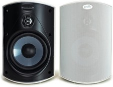Polk Audio Atrium 4 Speakers Powerful Bass Pair White All-Weather Durability