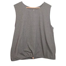 LegEnd Active Gray Sleeveless Yoga Workout Tank Top Women's Size XL Drawstring