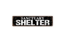 Custom Shelter Sign - Vinyl Sticker or Metal Plaque