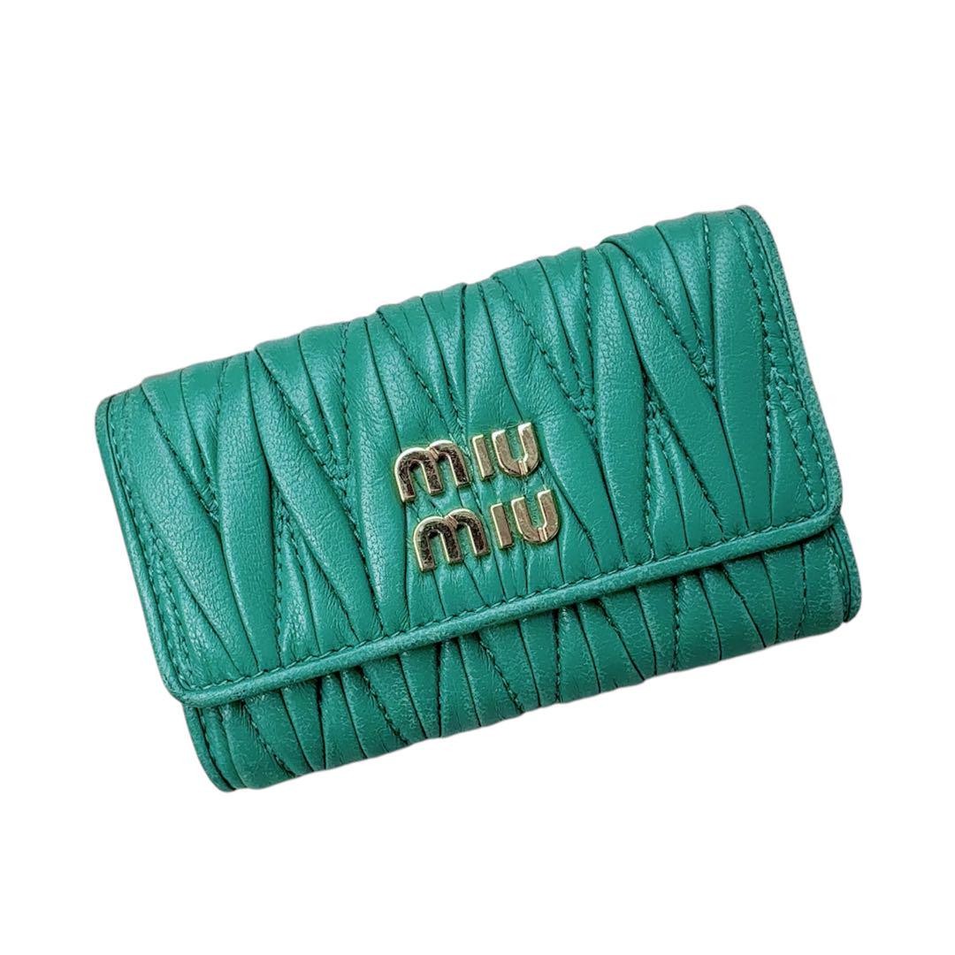 【MiuMiu】Gold Logo Matelasse Key Case Miu Miu Matelasse Key Case miumiu matelassé | eBay
