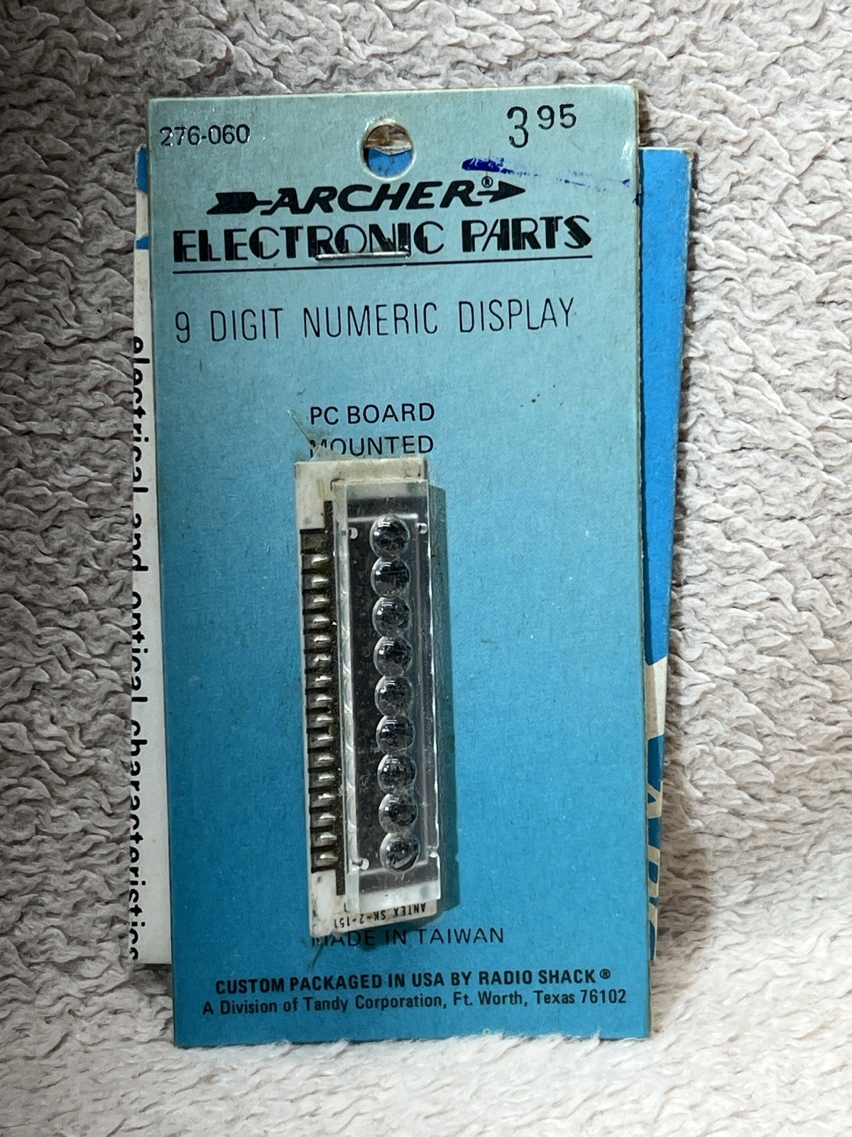 Vintage Archer 9 Digit Numeric Display - 276-060 - FNA-30 - Sealed - NIB