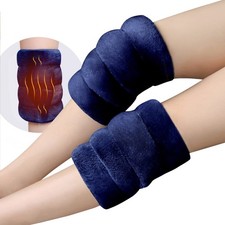 Knee Heating Pad, Microwave Heating Pad Wrap, Hot Cold Compress, Navy