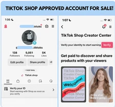 TikTok Shop for Creator Acct | TikTok Shop Affiliate | Pre-Approved | USA | 5k+