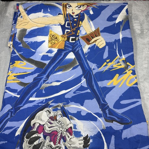Vintage Yu-Gi-Oh! 1996 Kazuki Takahashi Comforter 86" x 63" Twin Sized Blanket - Picture 8 of 17