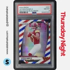 2024 PANINI PRIZM #347 JAYDEN DANIELS RED WHITE AND BLUE RC ROOKIE PSA 8