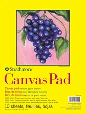 Strathmore 300 Series Canvas Pad 9"X12"-10 Sheets. Tape Bound - 5A002Y2J-1GZ0P