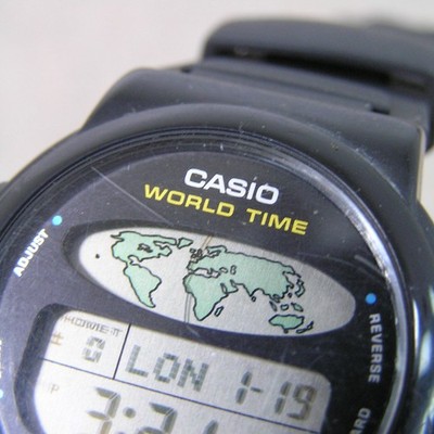 Super Rare!] Retro CASIO Watch W-60U World Time 80s Digital