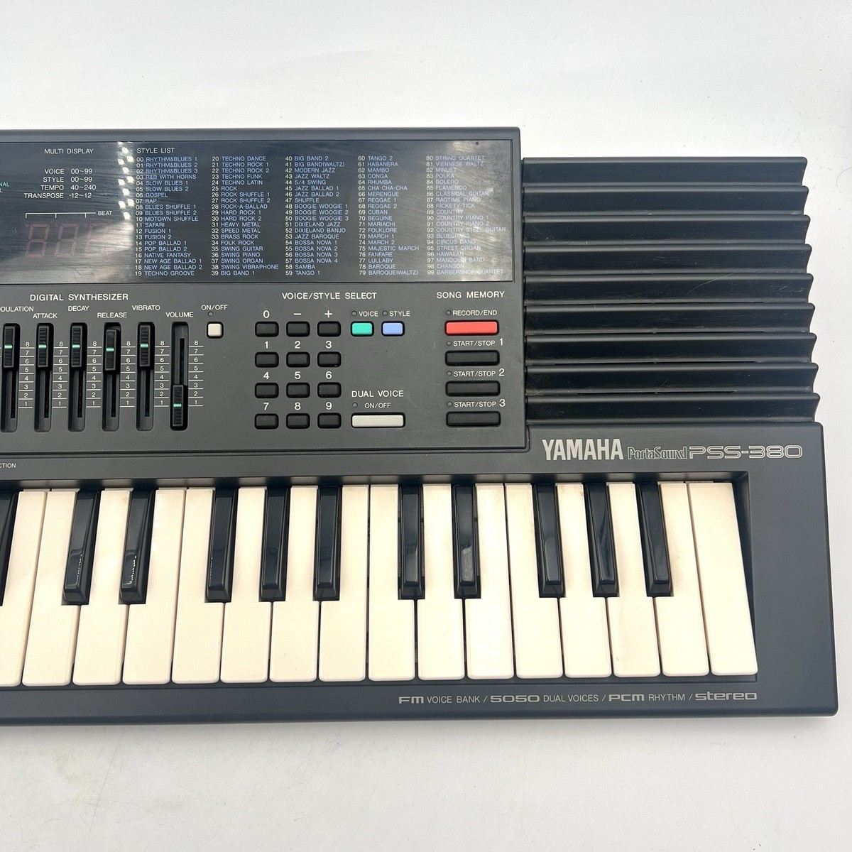1989 Vintage Yamaha PortaSound PSS-380 Digital Synthesizer