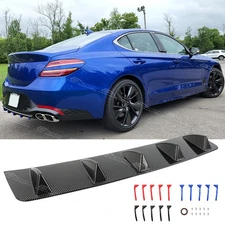 For Genesis G70 G80 Carbon Rear Bumper Diffuser Spoiler Splitter Shark 5-Fins