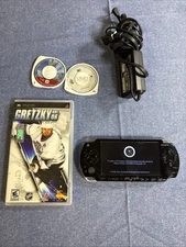 Sony PSP-2001 PlayStation Portable Black Console - TESTED & WORKING With Games