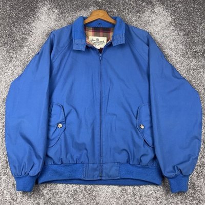 #ad Sears Roebuck Bomber Jacket Men#x27;s Large Plaid Lining Preppy Timeless Classic $14.17