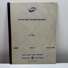 1960 General Electric Cf700 Fan Turbine Aero Design Ii Small Aircraft Department 1960 General Electric Cf700 Fan Turbine Aero Design Ii Small Aircraft Department
