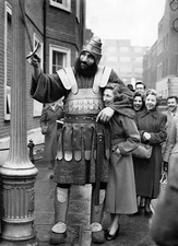 Walter Talun actor who plays Goliath movie David Bathsheba promote- Old Photo