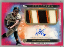 2024 Topps Inception Kyle Harrison #APC-KH Autographed Patch Magenta Parallel/75