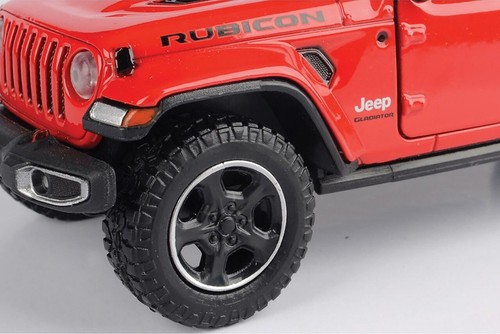 2021 Jeep Gladiator Rubicon Open Top 1/27 Scale Diecast Car Model - Motormax RED - Picture 4 of 7
