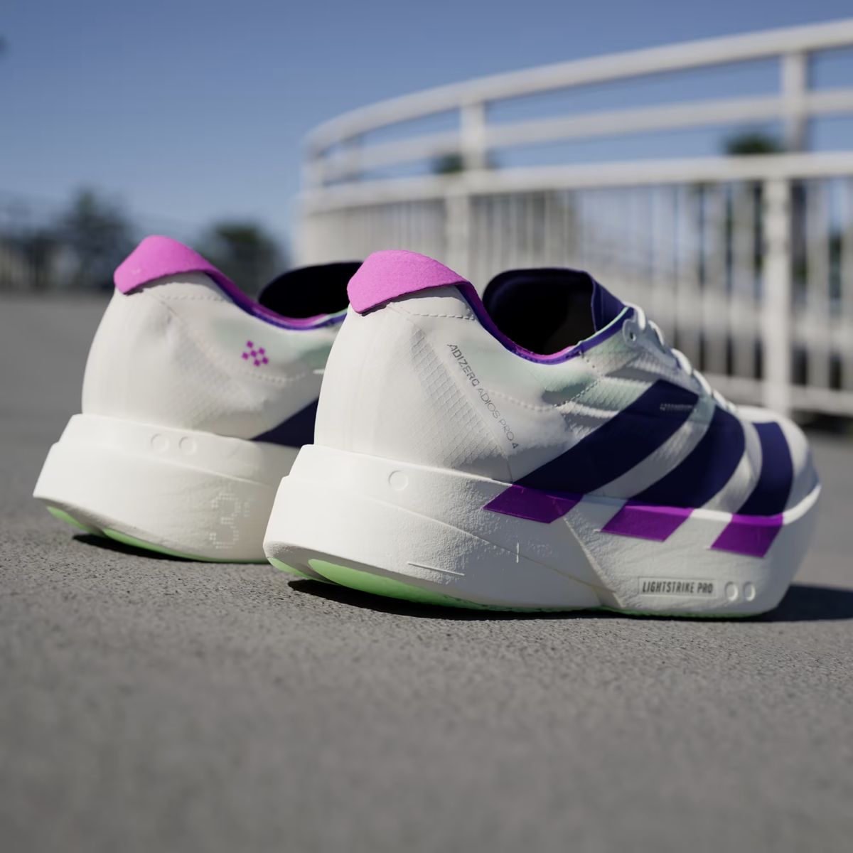 アディオスプロ4 Men's Adidas Adizero Adios Pro 4 Racing Shoes White / Purple /Lime