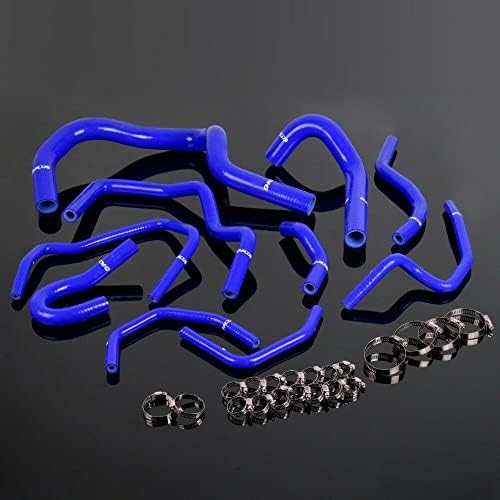 Silicone Radiator Coolant Hose Pipe Kit Blue