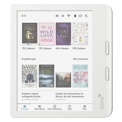 tolino Vision Color E-Book-Reader weiß buch