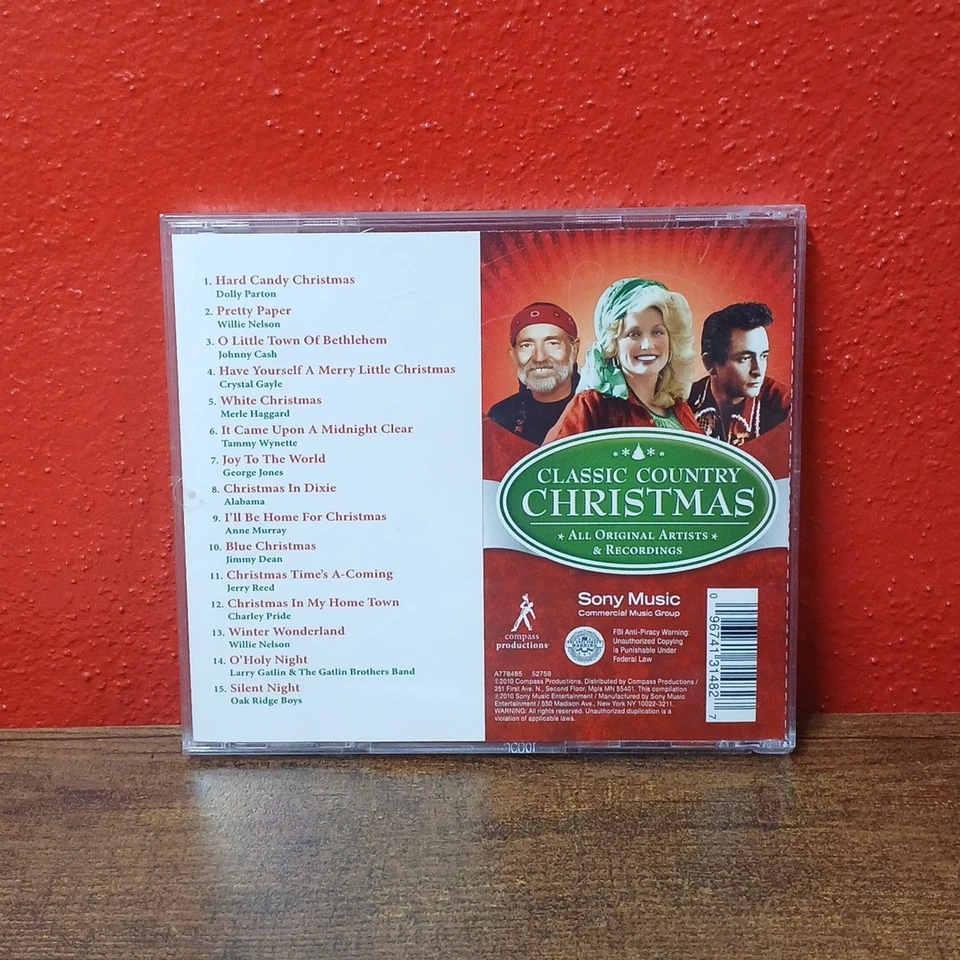 Classic Country Christmas CD, Dolly Parton, Johnny Cash, Willie Nelson & More Foto 2 de 4
