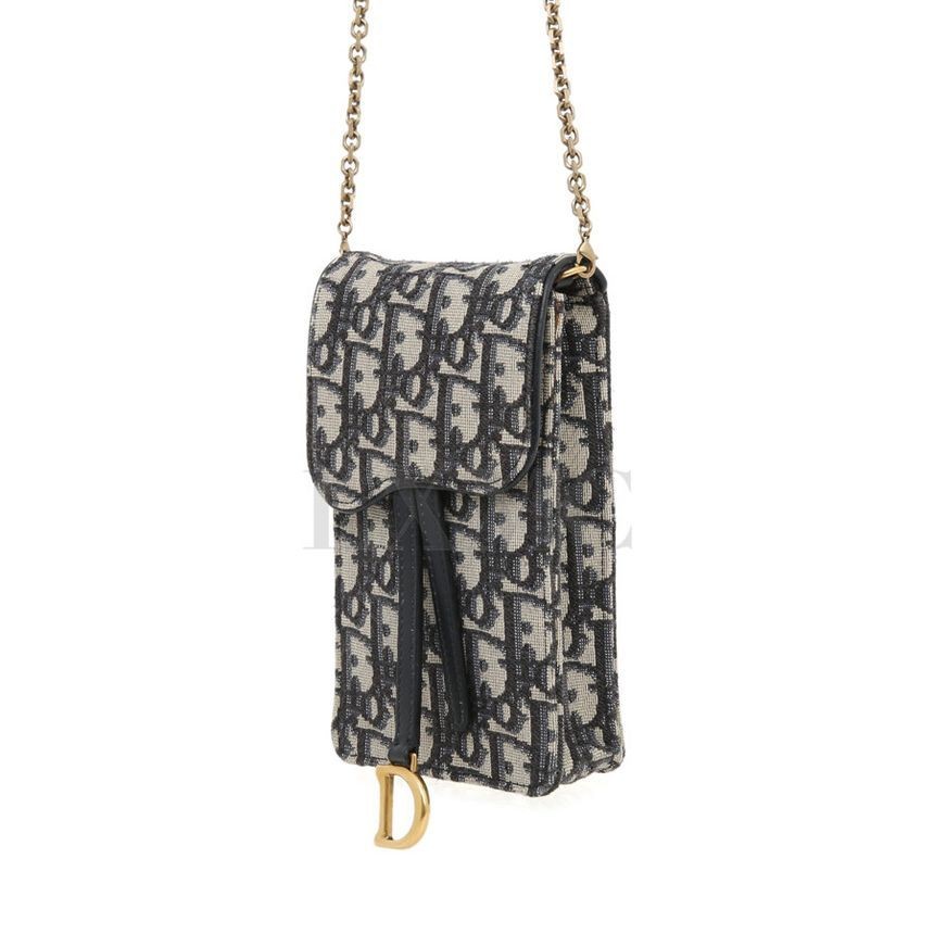 Dior Oblique Mini Cross Chain Phone Box Saddle Bag S5641CTZQ