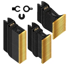 64pcs Titanium Oscillating Tool Blades, Universal Multitool Blades for Metal ...