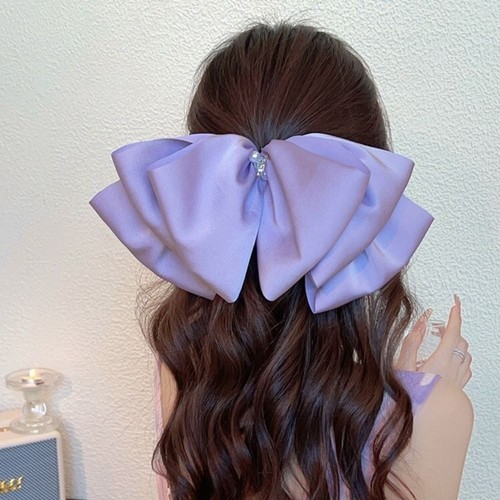 Rhinestone Oversized Bow Hair Clips Hair Styling Accessory - Picture 10 of 12
