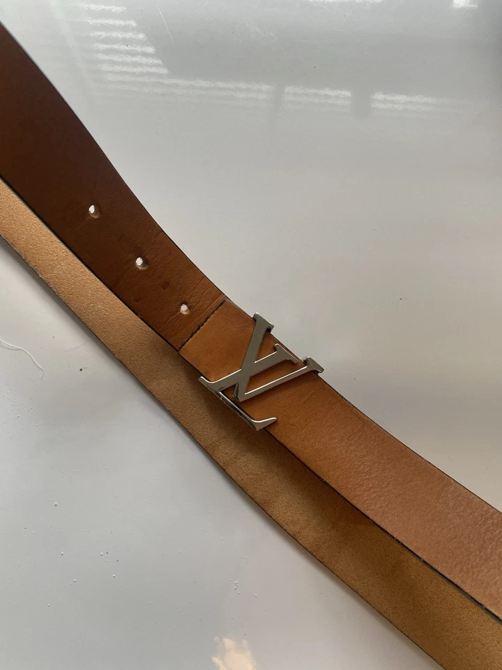Louis Vuitton Damengürtel Braun Leder mit silberner Metallschnalle - Bild 3 von 3