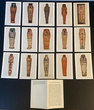 British Museum Set C2 EGYPTIAN COLORED CARDS | COFFINS | MUMMIES | 15 POSTCARDS