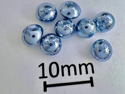 Osmium 1 gram engraved pellet, 99.95%, electric-arc molten