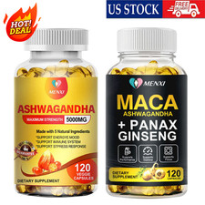 Maca Root, Ashwagandha Testosteron Booster ,Male Enhancement 120 Capsules Vegan