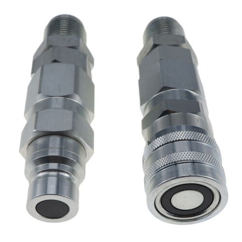 #12 JIC Flat Face Hydraulic Quick Connect Coupler forBobcat 7753 773 873 863 963 - Picture 4 of 4