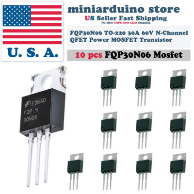 32A 60V FAIRCHILD SEMICONDUCTOR FQP30N06L N CHANNEL MOSFET TO-220 5 pieces 32A 60V FAIRCHILD SEMICONDUCTOR FQP30N06L N CHANNEL MOSFET TO-220 5 pieces