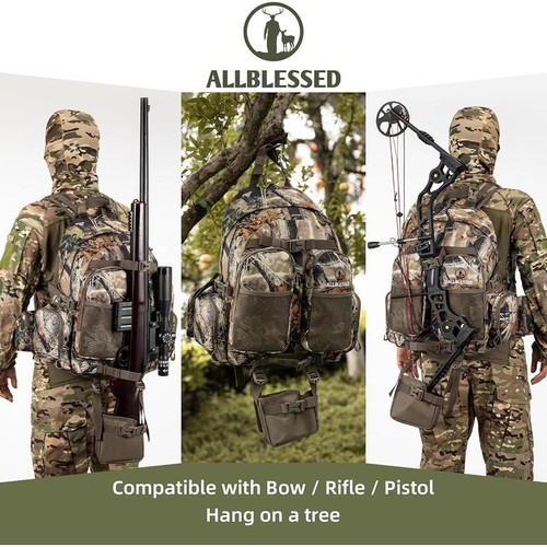 Waterproof Camo Hunting Backpack Tactical Multi-pocket Survival Pack Men New - Picture 2 of 8